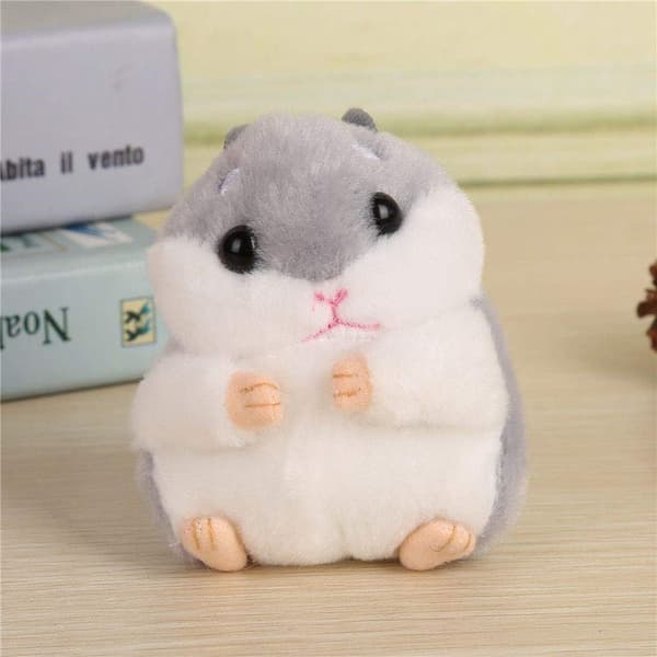 Sæt med 2 søde hamster plys nøglering tøjdyr nøglering