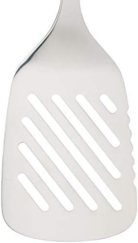 Slidset spatel, non-stick fiskespatel, holdbar og nem at rengøre rustfrit stål, 36 cm (14\"), sølv