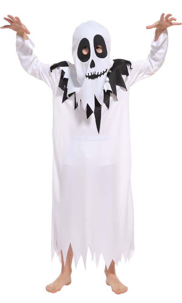 M Børn Skræmmende Hvidt Spøgelse Kostume Halloween