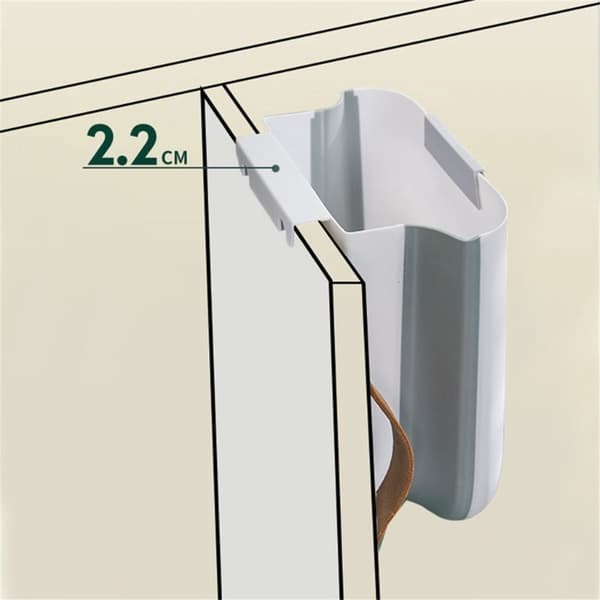 3/6/8L Hanging Trash Can Foldable Waste Bin GREEN S green