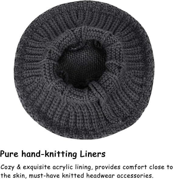 Women's Solid Color Knitted Bucket Hat Warm Wide Brim Twisted Rope Twi