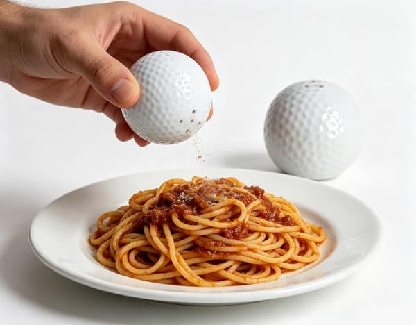 Keramisk salt- och pepparströare, golfbollsformade kryddburkar, set om 2