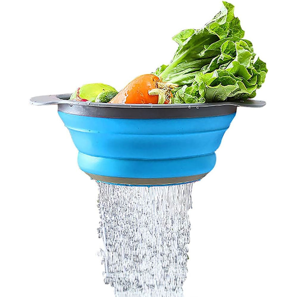 Kitchen Strainer Pasta Vegetables Fruit Blue 2L Capacity[YJD]