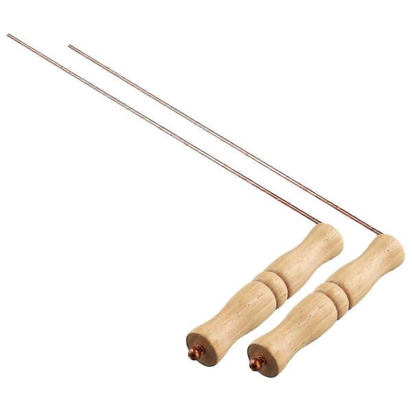 Copper Rod Set for Divination - Natural Wood Handles