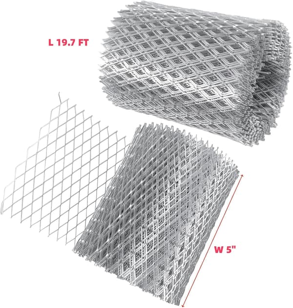 Aluminium takrennebeskytter, sølv gitterplate