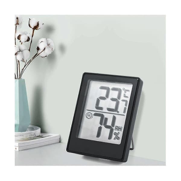 Mini LCD Digital Nøyaktig Hygrometer Termometer Vinkjeller Datalagring Egnet for Babyrom