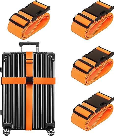 Bagageband Resväskeband 4-pack (Orange)
