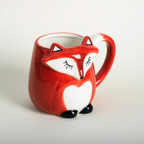 3D keramikkrevrelieff håndmalt kaffekopp melkekopp med hank
