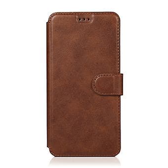Leather Case with Calfskin Texture for iPhone 12 / 12 Pro (Brown)