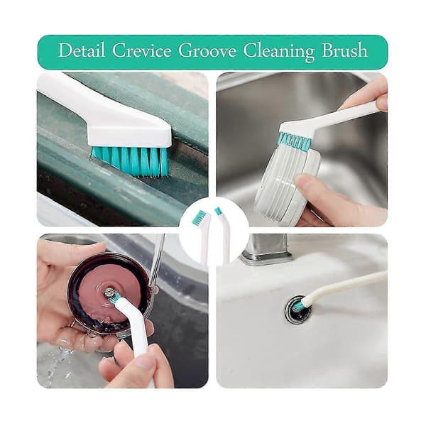 Small Crevice Cleaning Tool for Small Spaces, 2-in-1 Small Household Cleaning Brushes, Small Soft Scrubber
