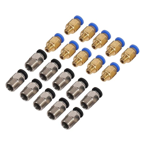 PC4-M10 Lige Pneumatisk Tilslutning Push to Connect + PC4-M6 Hurtigkobling til 3D-printer Bowden Extruder (20-pak)