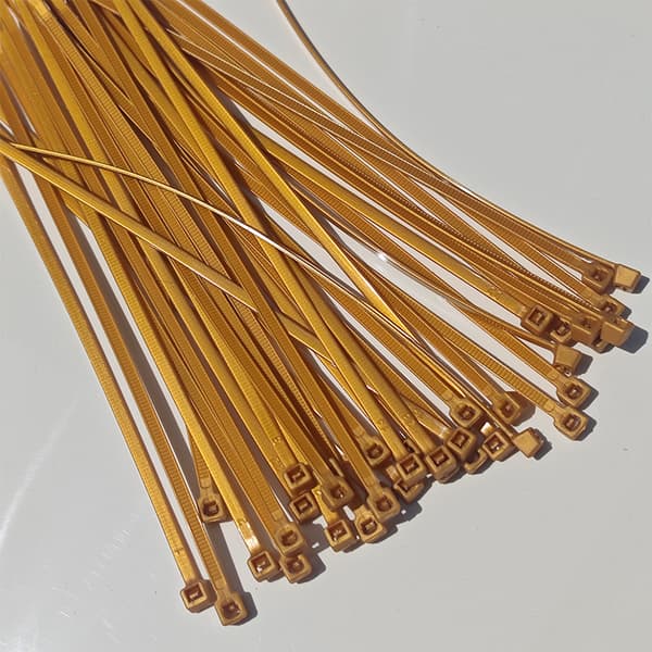 PB Kabelbindere, 1,8 mm x 100 mm Kabelbindere, Beige Nylon Kabelbindere, Kabelbindere, Kabelbindere til BriseVue til Altan, Have og Terrasse (100 stk.)