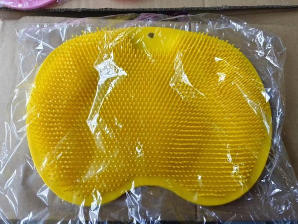 Grå (30 x 25 cm) Stor brusefodsbørste, brusefodsskrubber -