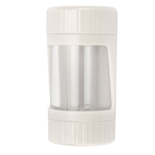 Odor Proof Container Removable Odor Proof Transparent Magnifying Glass Light Function Storage Container for Spice Pills White