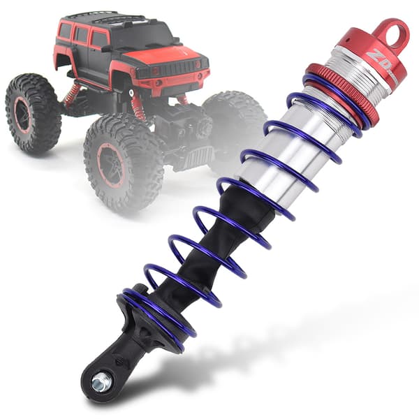 1/8 RC Car Metal Oil Pressure Adjustable 2pcs Front Shock Absorber 2pcs Rear Shock Absorber (Red)