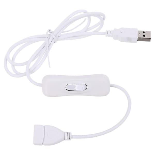 Hvit rask overføring USB 2.0 hvit forlengelseskabel med bryter