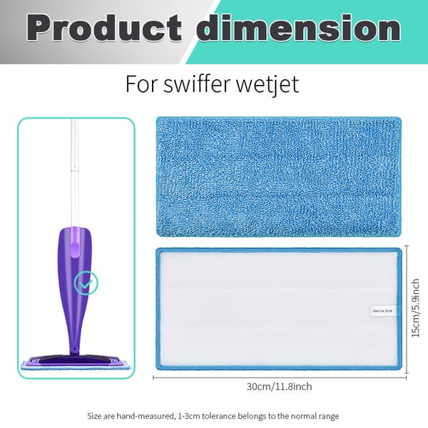 6 kpl mikrokuitusuihke (sininen), Swiffer WetJet -pölymoppi P