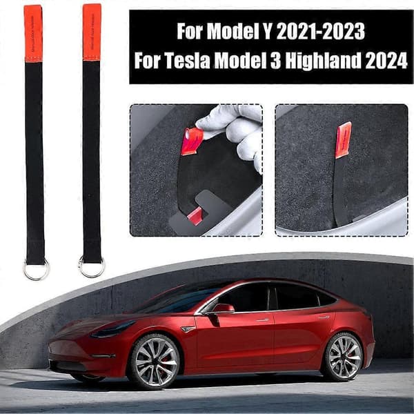 2 ST Bagdør Nødsikkerhedstræksnor Til Tesla Model Y/3