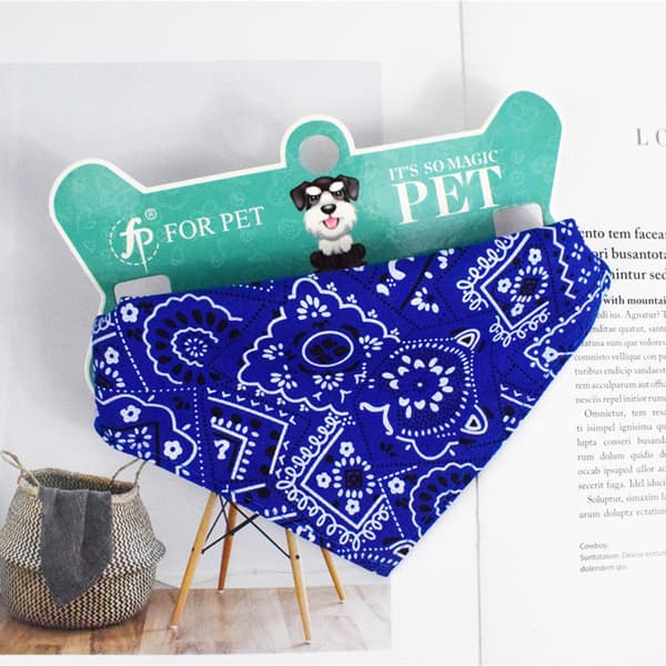 4-pack Dog Collar with Bandana and Adjustable Buckle - For Small Dogs and Cats - Medium