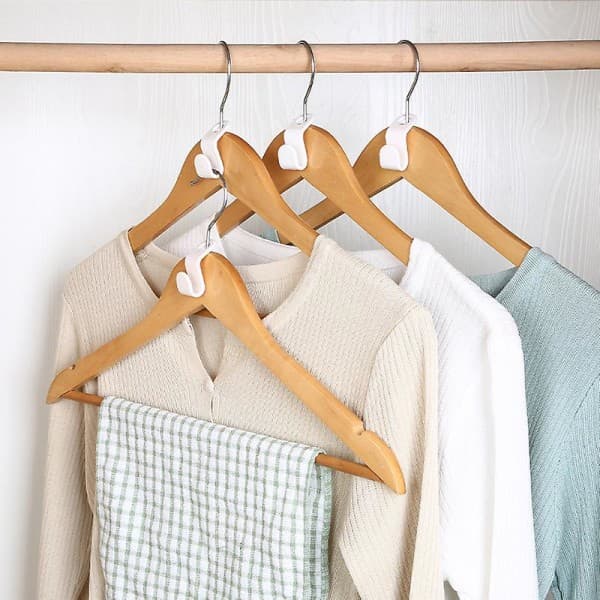 Connect Clothes Hanger Hooks, Cascade Hangers for Wardrobe Space Saving (30 Pcs, White)