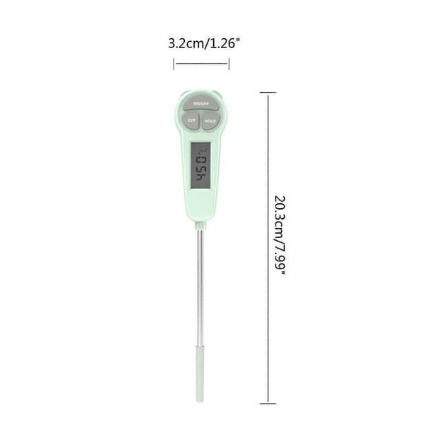 Matlagningstermometer Digital Termometer Matkvalitets Rustfri Sonde Matlaging Grilling Olje Væsketermometer Rosa Pink