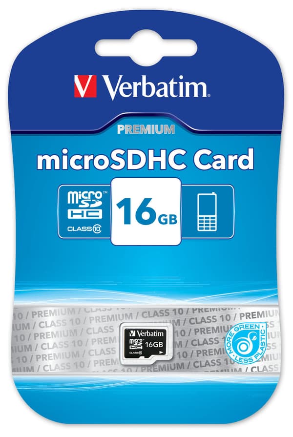 Minnekort, microSDHC Klasse 10, 16 GB Svart