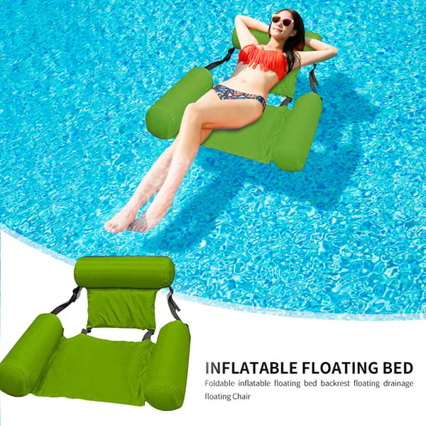 Inflatable Floating Pool Chair Summer Foldable Water Hammock Beach Sport