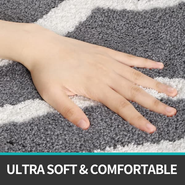 Mikrofiber skridsikker bademåtte 40 x 60 cm, blød absorberende badeværelsesmåtte