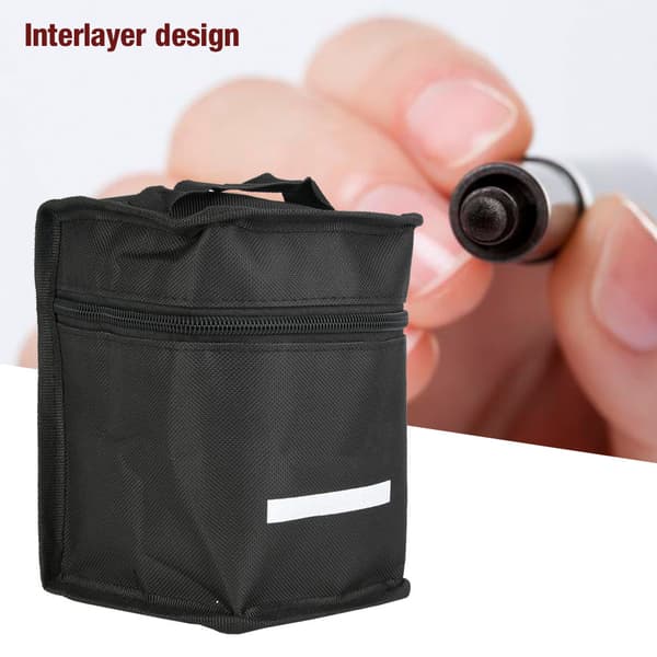 12/24/36/48/60/72/80 Black Canvas Marker Pen Storage Bag Student Pencil Organizer Bag (48-small)
