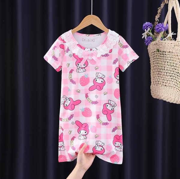 Flickor Kuromi Melody Cinnamoroll Nattlinne Pyjamas Sovkläder Klänning #2 #2 4-5 År #2 4-5Years