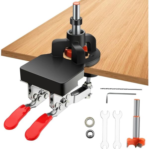 35mm Hinge Drilling Jig, Door Cabinet Hinge Template, Concealed Hinge Jig, Drill Guide for Cabinets and Wardrobes