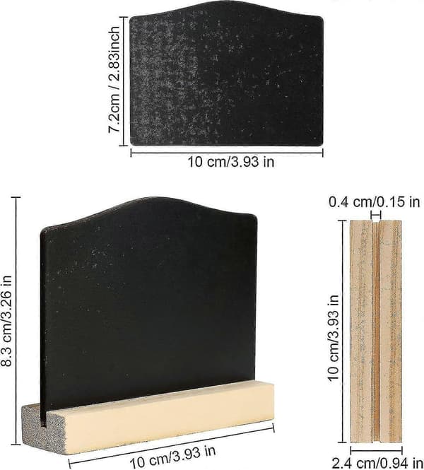 6-pack Mini Chalkboards, Kitchen Notes Chalkboards With Stand 10x7.2cm Small Blackboard db