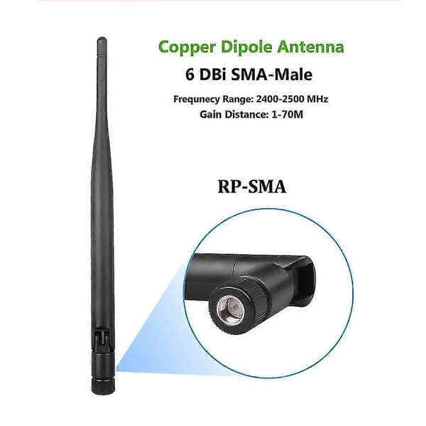 Mini 2.4 GHz 5dBi 802.11b/g WiFi Antenn RP-SMA Hane Trådlös Router