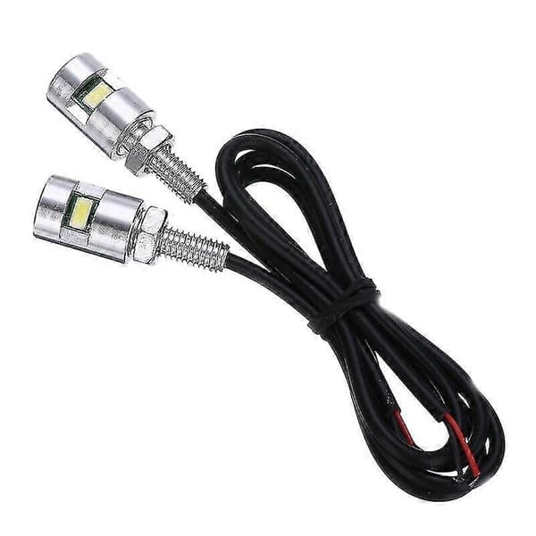 2x Chrome 5630 Motorcycle Screw Lamp Car Universal License Plate Lamp 12v