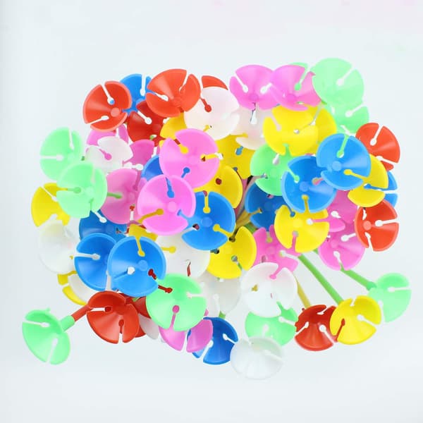 100 stycken latex transparent ballongbricka stjälkkupa ny
