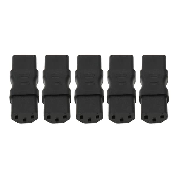5 stk IEC320 C13 til C13 strømadapter 2500W kabeladapterkontakt for bærbar PC Ups-uttak PDU-kabinett