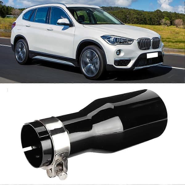 Universelt Bil Eksosrør Bakre Hals Rustfritt Stål Lyddemperender med Klemme 54-76-200mm