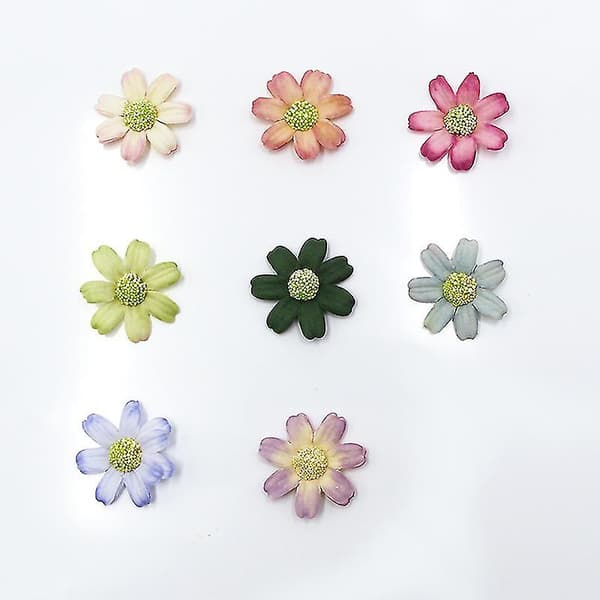 100 stk 4,5 cm Blandet Kunstig Blomst Liten Tusenfryd Kunstig Blomst