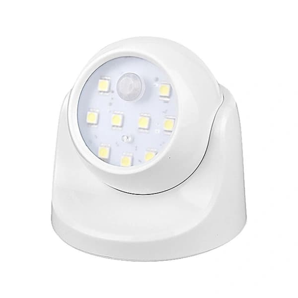 360° Batteridriven Trädgårdsrörelsesensor Säkerhets-LED-lampa Svart