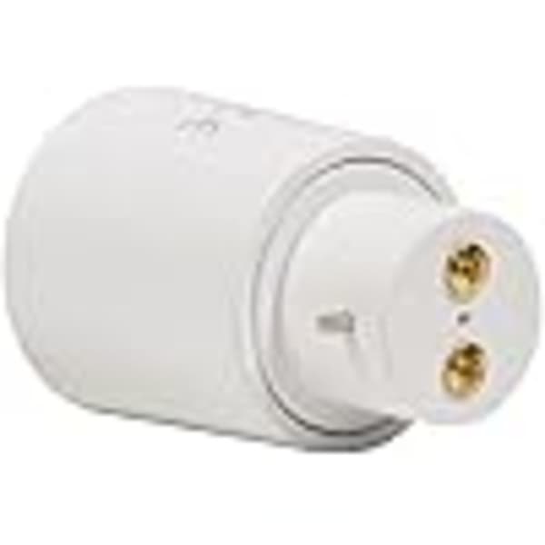 Lampeholderomformer | B22 til E27 - Bajonett til Edison, Hvit