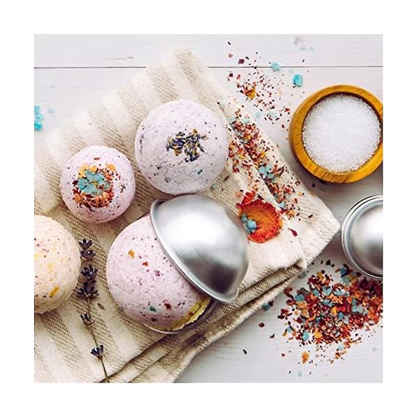 20 Pieces 10 Set DIY Metal Bath Bomb Mold For Crafts DIY Ma 6.5x3cm