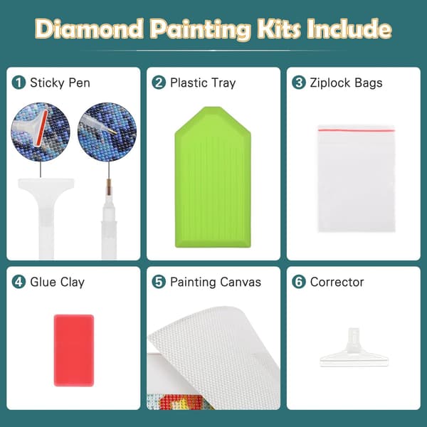 30x40cm 5D DIY Diamantmaleri Kit for Voksne, Drømmefanger Dia