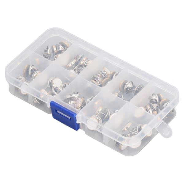 150 pcs Brooch Button Invisibility Anti-Exposure White Smiling Face Hidden Snap Button Removable Pins for DIY Crafts
