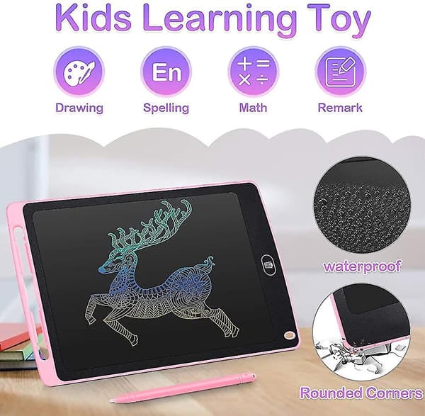 Färgglad 10-tums LCD-ritplatta, elektronisk LCD-ritplatta digital ritning