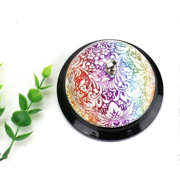 Floral Steel Table Clock for Tea and Dinner - Reception Hotel Bell - Ringing