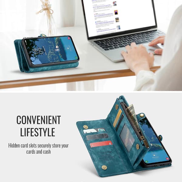 CaseMe 008 Avtakbart Multifunksjonelt Lærfutteral For Samsung Galaxy A36 For Samsung Galaxy A36 For Samsung Galaxy A36