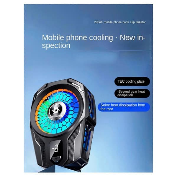 Phone Cooler with Semiconductor Cooling Chip Mobile Phone Radiator Fast Cooling Suitable for Most Mobile Phones B