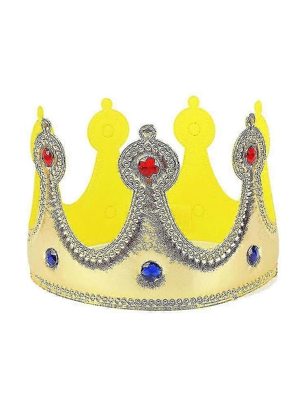 Konge- og Dronningkostume - Fløjlskappe og Krone Temafest Karneval Udklædning til Kvinder Mænd - e Crown Crown