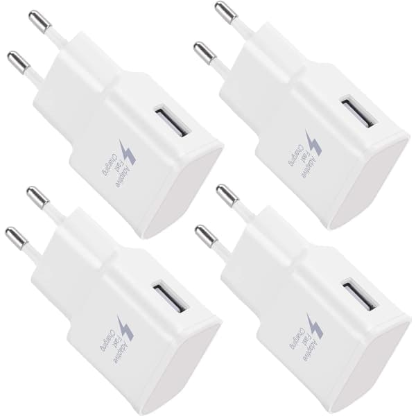 4-pak 5V-2A USB-strømadapterstik Universal hurtigoplader til iPhone 12/11/X 8/7/6, Samsung Galaxy S22 S21 S20 S10 S5 S6 S7 S8 S9/Edge/Plus