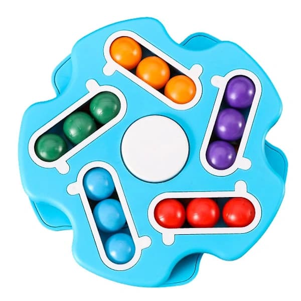 Rotating Magic Bean Cube Spinner, Double-Sided Handheld Puzzle Cube Toy